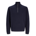 JACK & JONES Jprblamilano Stitch Knit Half Zip Sn - Night Sky