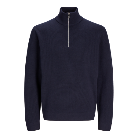 JACK & JONES Jprblamilano Stitch Knit Half Zip Sn - Night Sky