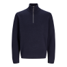 JACK & JONES Milano stitch strik kvart lynet sweater - Night Sky
