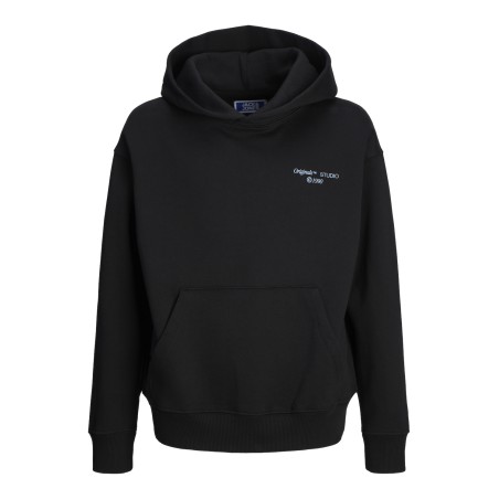 JACK & JONES Junior Noho Back Grafisk Hoodie - Sort