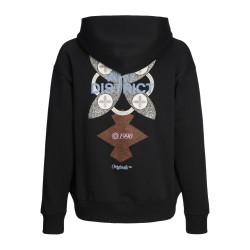 JACK & JONES Junior Noho Back Grafisk Hoodie - Sort