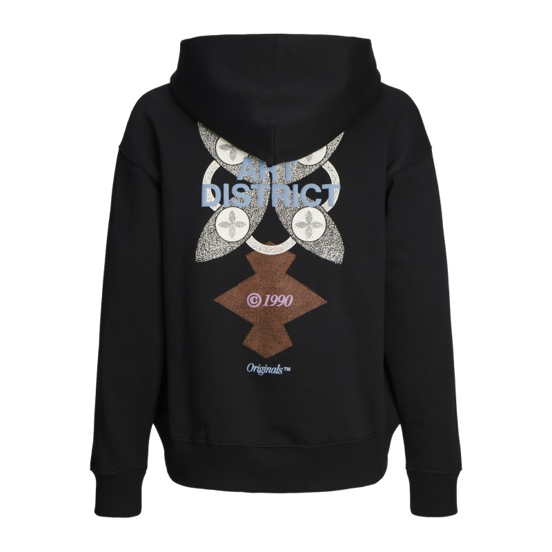 JACK & JONES Junior Noho Back Grafisk Hoodie - Sort