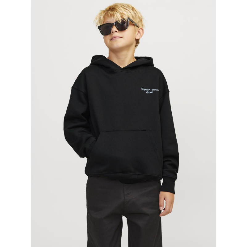JACK & JONES Junior Noho Back Grafisk Hoodie - Sort
