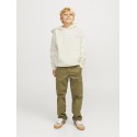 JACK & JONES Junior Noho Back Grafisk Hoodie - Antique White