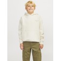 JACK & JONES Junior Noho Back Grafisk Hoodie - Antique White