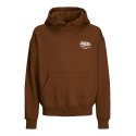 JACK & JONES Junior Noho Back Grafisk Hoodie - Brandy Brown
