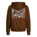 JACK & JONES Junior Noho Back Grafisk Hoodie - Brandy Brown