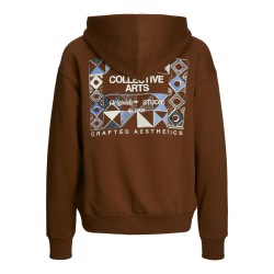 JACK & JONES Junior Noho Back Grafisk Hoodie - Brandy Brown