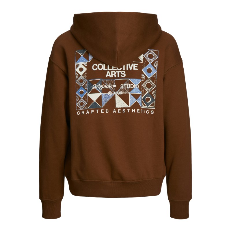 JACK & JONES Junior Noho Back Grafisk Hoodie - Brandy Brown