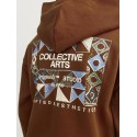 JACK & JONES Junior Noho Back Grafisk Hoodie - Brandy Brown