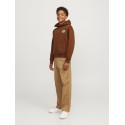 JACK & JONES Junior Noho Back Grafisk Hoodie - Brandy Brown
