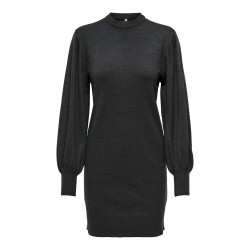 ONLY Labelle Life Langærmet Kjole Knt - Dark Grey Melange