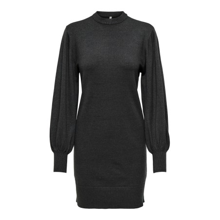 ONLY Labelle Life Langærmet Kjole Knt - Dark Grey Melange