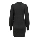 ONLY Labelle Life Langærmet Kjole Knt - Dark Grey Melange