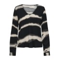 JDY Sezen Life Langærmet V-Neck Top Vævet Dia - Sort