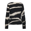 JDY Sezen Life Langærmet V-Neck Top Vævet Dia - Sort