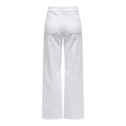 JDY Iris Højtaljede Brede Bukser Pnt - Hvid