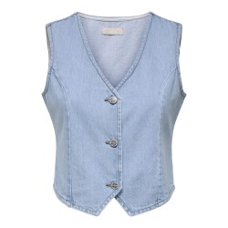 JDY Wilma Denim Vest - Light Blue Denim
