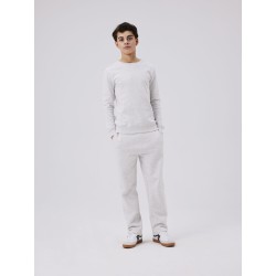 LMTD Nizu Straight Sweatpants - Light Grey Melange