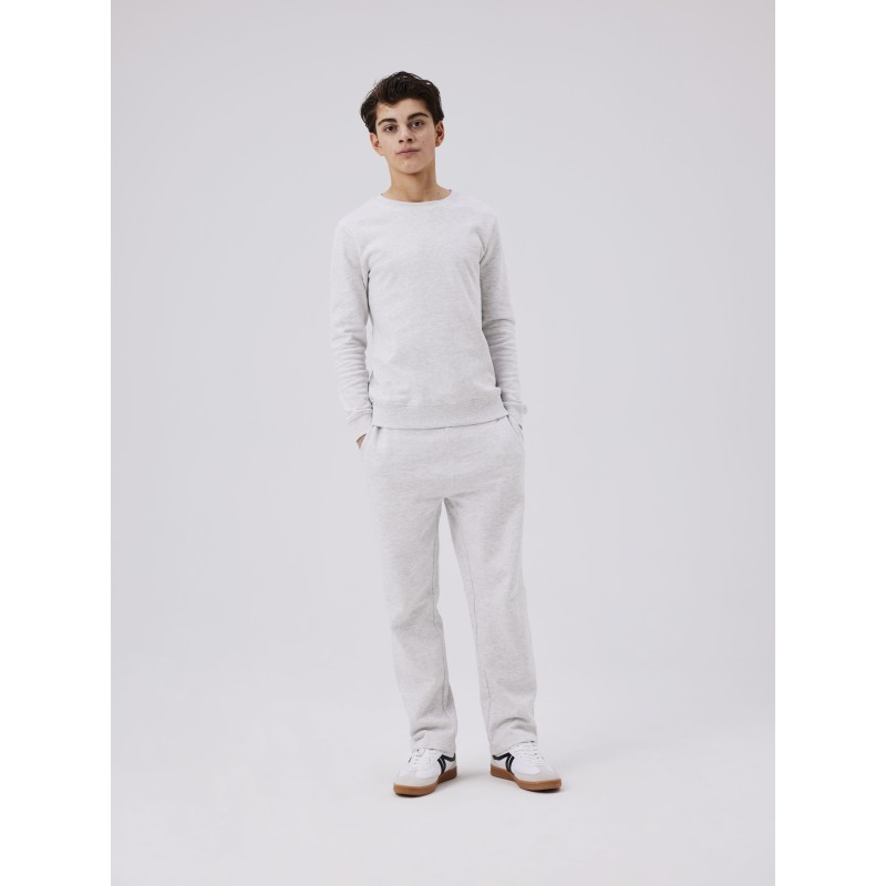 LMTD Nizu Straight Sweatpants - Light Grey Melange