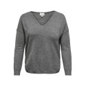 ONLY CARMAKOMA Margareta Langærmet Pullover Knt - Chocolate Torte