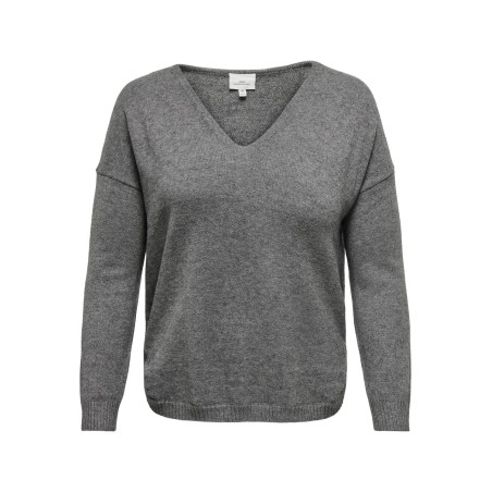 ONLY CARMAKOMA Margareta Langærmet Pullover Knt - Chocolate Torte