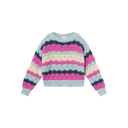 NAME IT Kids Nunna L/S Kort Strik - Phlox Pink