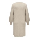 ONLY CARMAKOMA Katia Langærmet V-Neck Kjole Knt - Mocha Meringue