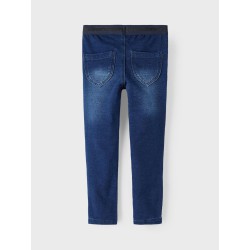 NAME IT Mini Salli Slim Sweat Jeans - Dark Blue Denim