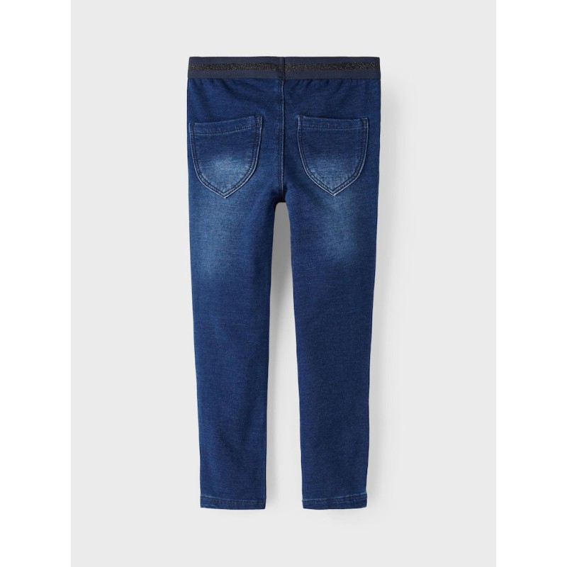 NAME IT Mini Salli Slim Sweat Jeans - Dark Blue Denim