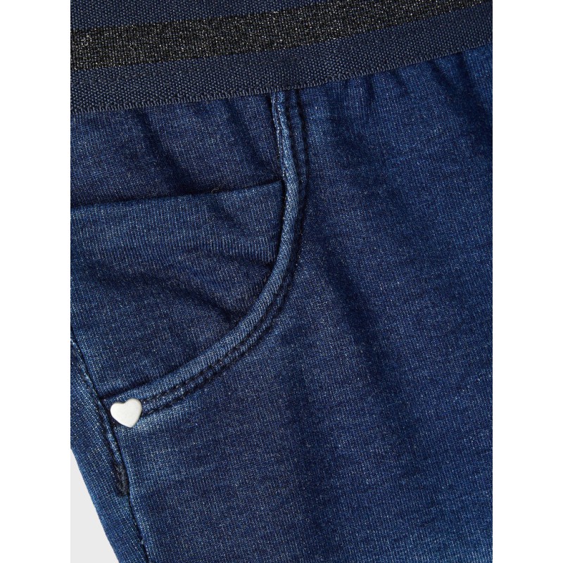 NAME IT Mini Salli Slim Sweat Jeans - Dark Blue Denim