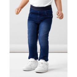NAME IT Mini Salli Slim Sweat Jeans - Dark Blue Denim