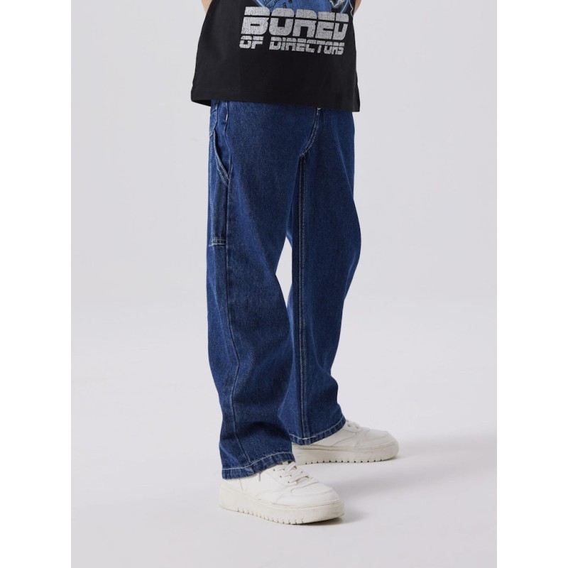 NAME IT Kids Ryan Straight Jeans - Dark Blue Denim