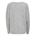 ONLY Camilla V-Neck Langærmet Pullover Knt - Light Grey Melange