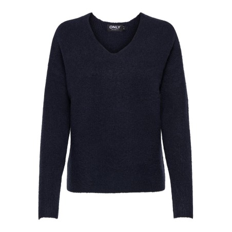 ONLY Camilla V-Neck Langærmet Pullover Knt - Night Sky