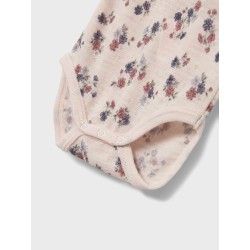 NAME IT Baby Wang Merinould Nål L/S Bodystocking - Lilac Ash