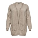 ONLY CARMAKOMA Åben Strik Cardigan - Beige