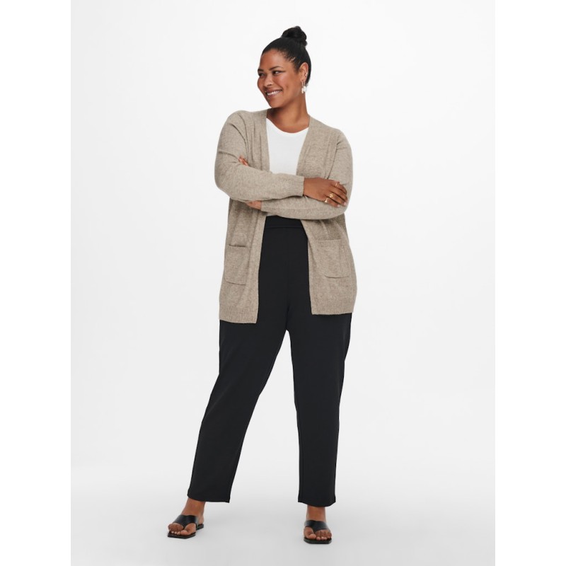 ONLY CARMAKOMA Åben Strik Cardigan - Beige