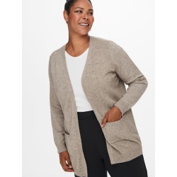 ONLY CARMAKOMA Åben Strik Cardigan - Beige