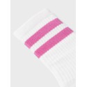 NAME IT Kids Nalma Strømper - Bright White / Phlox Pink
