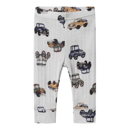 NAME IT Baby Wang Merinould Long Johns - Gray Dawn