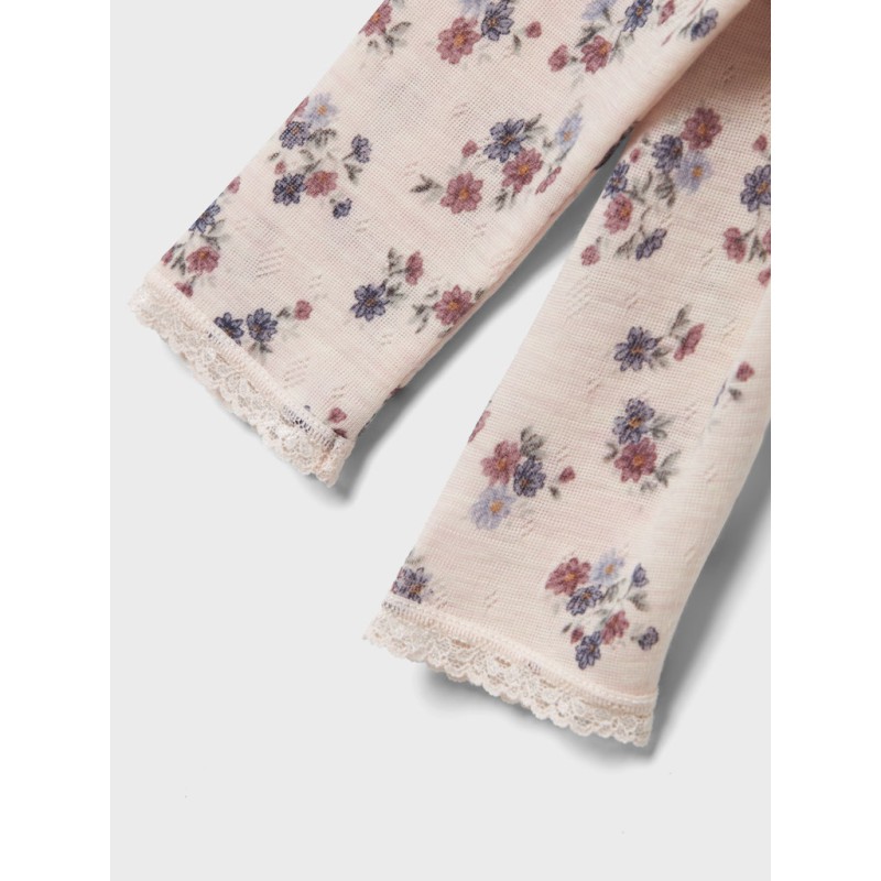 NAME IT Baby Wang Uld Nål Leggings - Lilac Ash