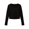 LMTD Kula L/S Rib Cardigan - Sort