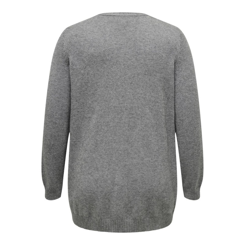 ONLY CARMAKOMA Åben Strik Cardigan - Chocolate Torte