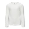 KIDS ONLY Evig L/S Rib Top - Cloud Dancer