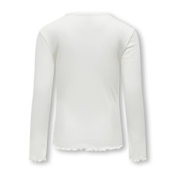 KIDS ONLY Evig L/S Rib Top - Cloud Dancer