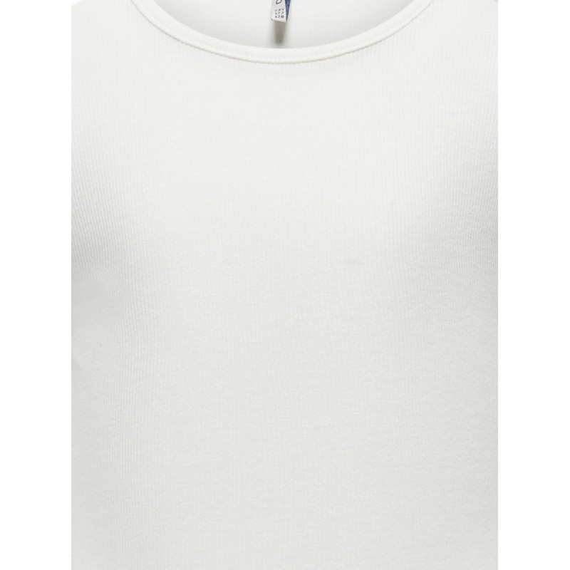 KIDS ONLY Evig L/S Rib Top - Cloud Dancer