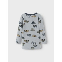 NAME IT Mini Wang Merino Uld L/S Top - Gray Dawn