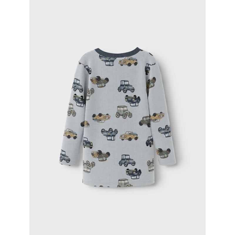 NAME IT Mini Wang Merino Uld L/S Top - Gray Dawn