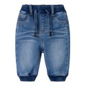 NAME IT Baby Ben Baggy Fleece Jeans- Medium Blue Denim